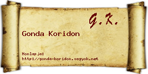 Gonda Koridon névjegykártya